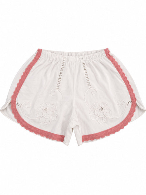 Shorts Fiori Bianchi