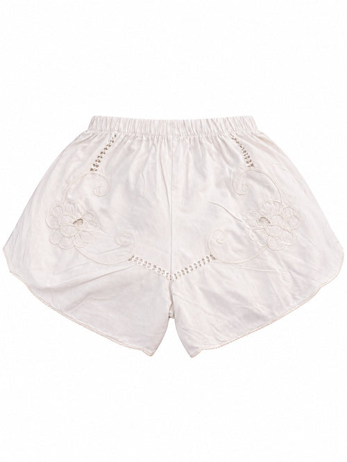 Shorts Fiori Bianchi
