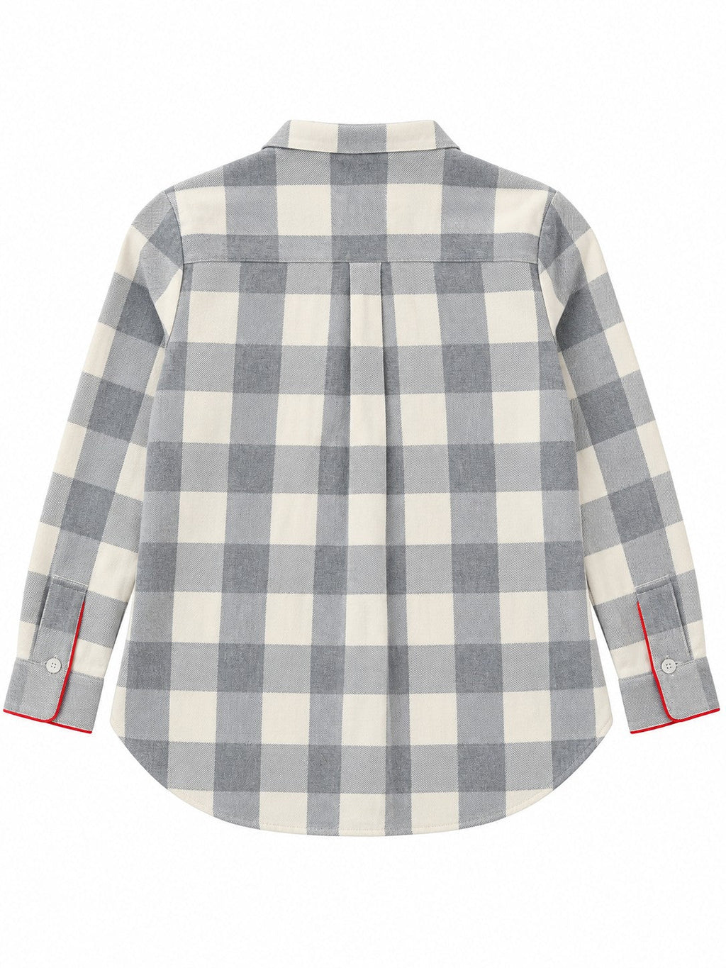 Blusa a Quadretti Grigio Perla