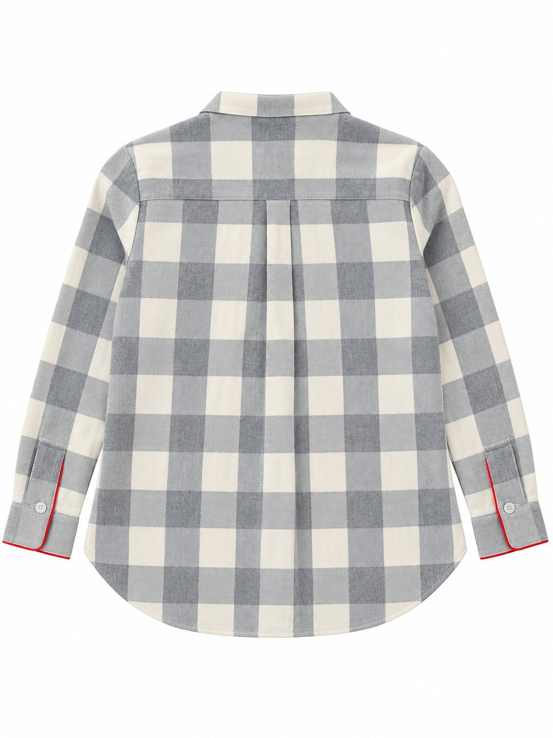 Blusa a Quadretti Grigio Perla