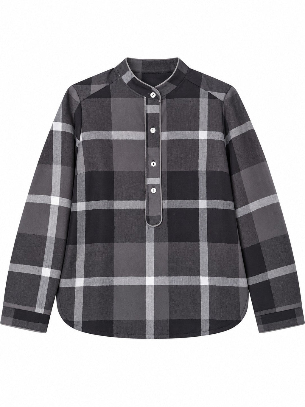 Blusa a Quadri Antracite