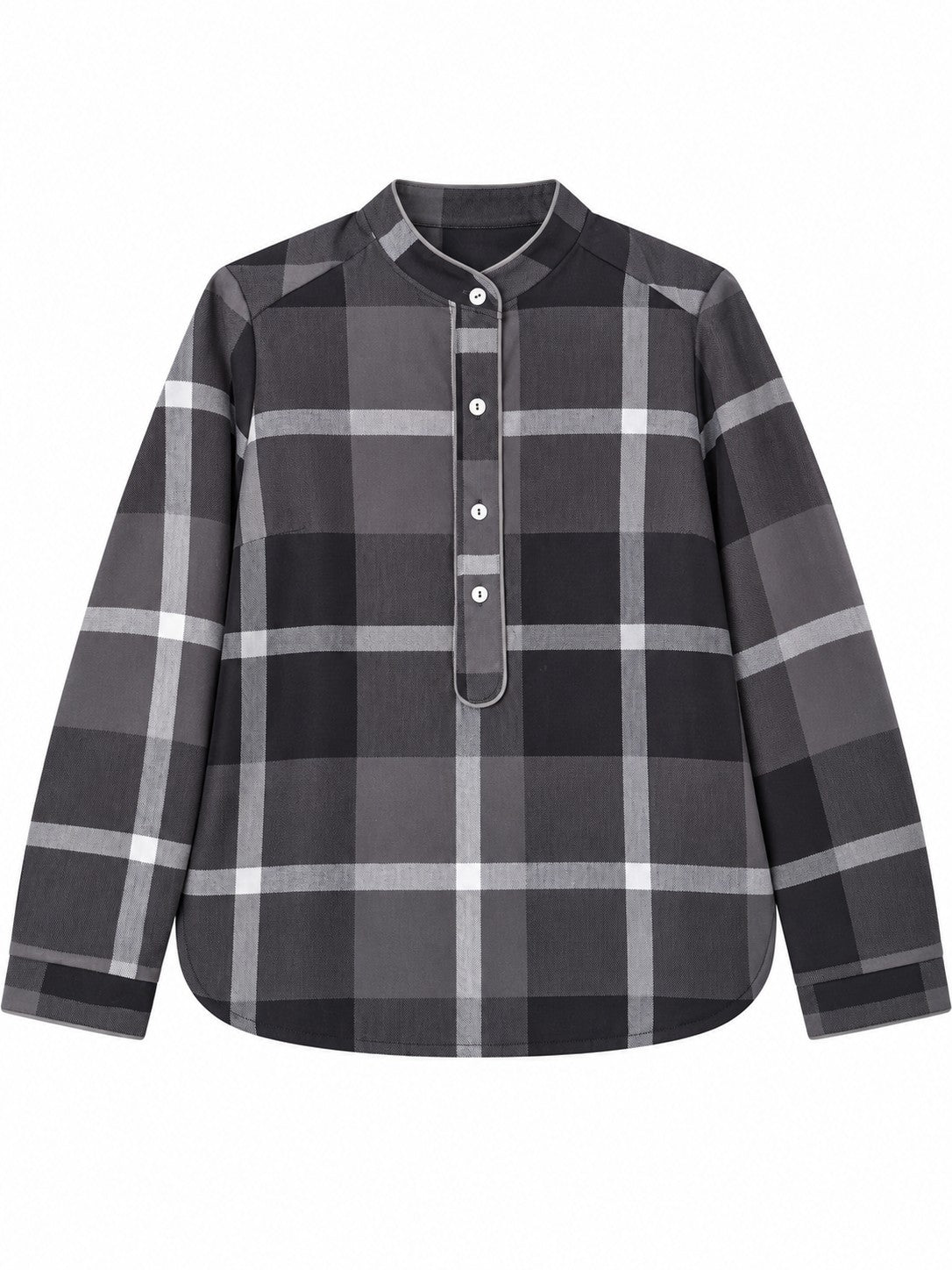 Blusa a Quadri Antracite