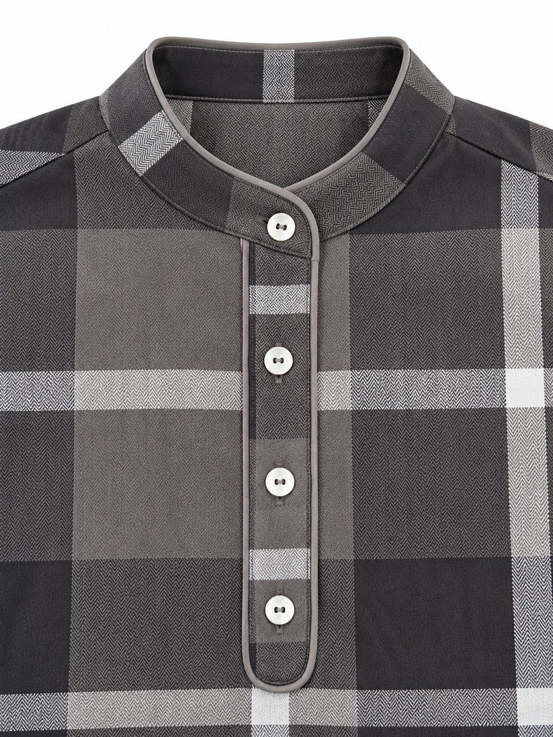 Blusa a Quadri Antracite