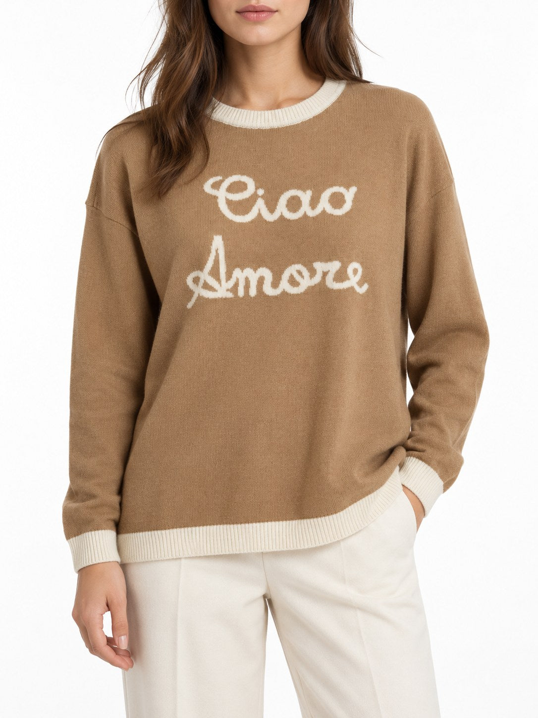 Ciao Amore beige — indossato, davanti