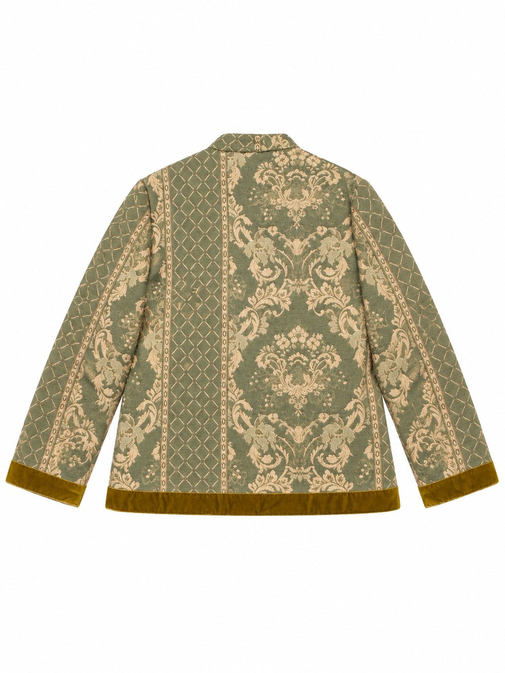 Giacca damascata oliva — retro