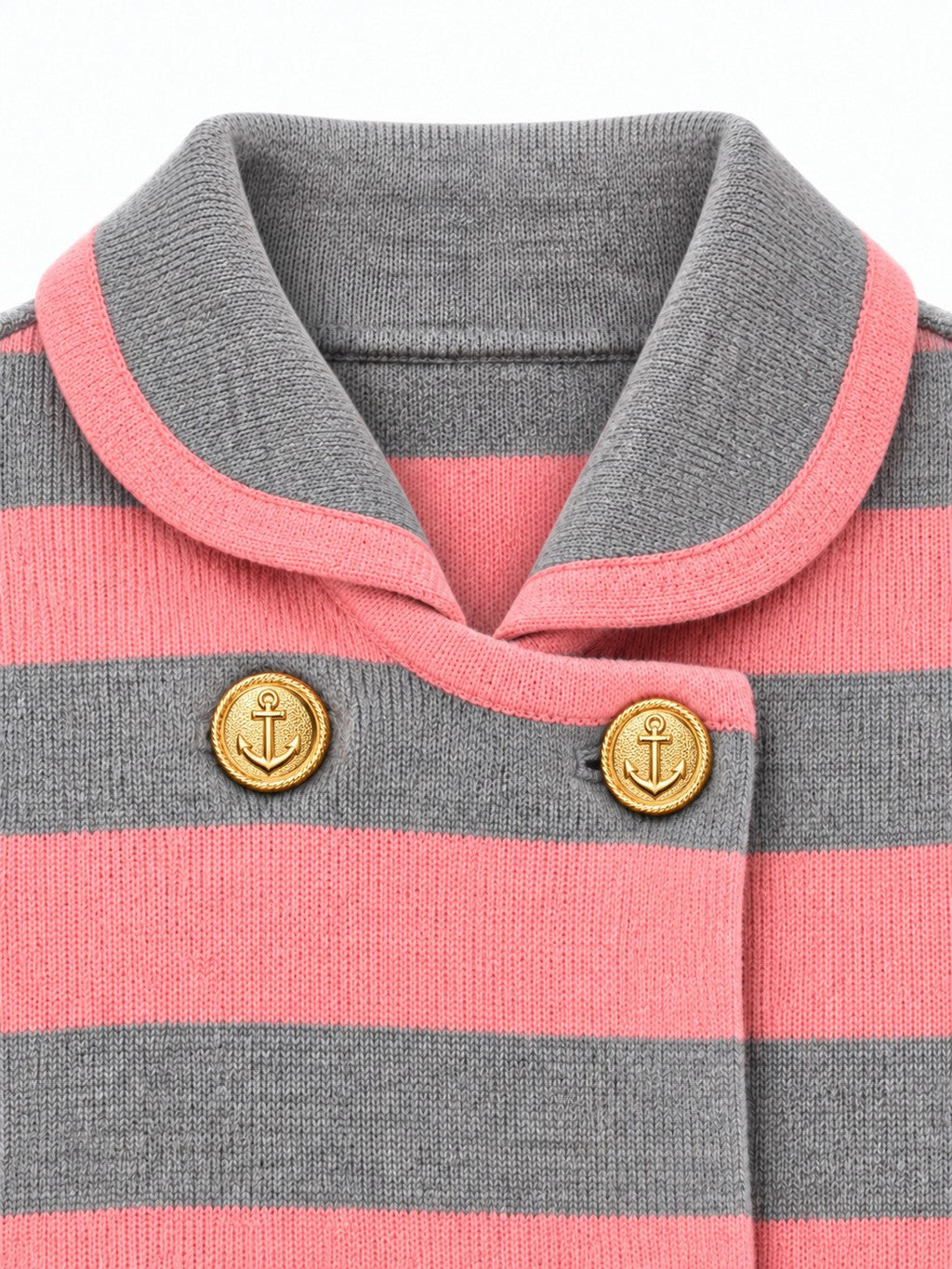 Giacca Doppio Petto a Righe rosa/grigio
