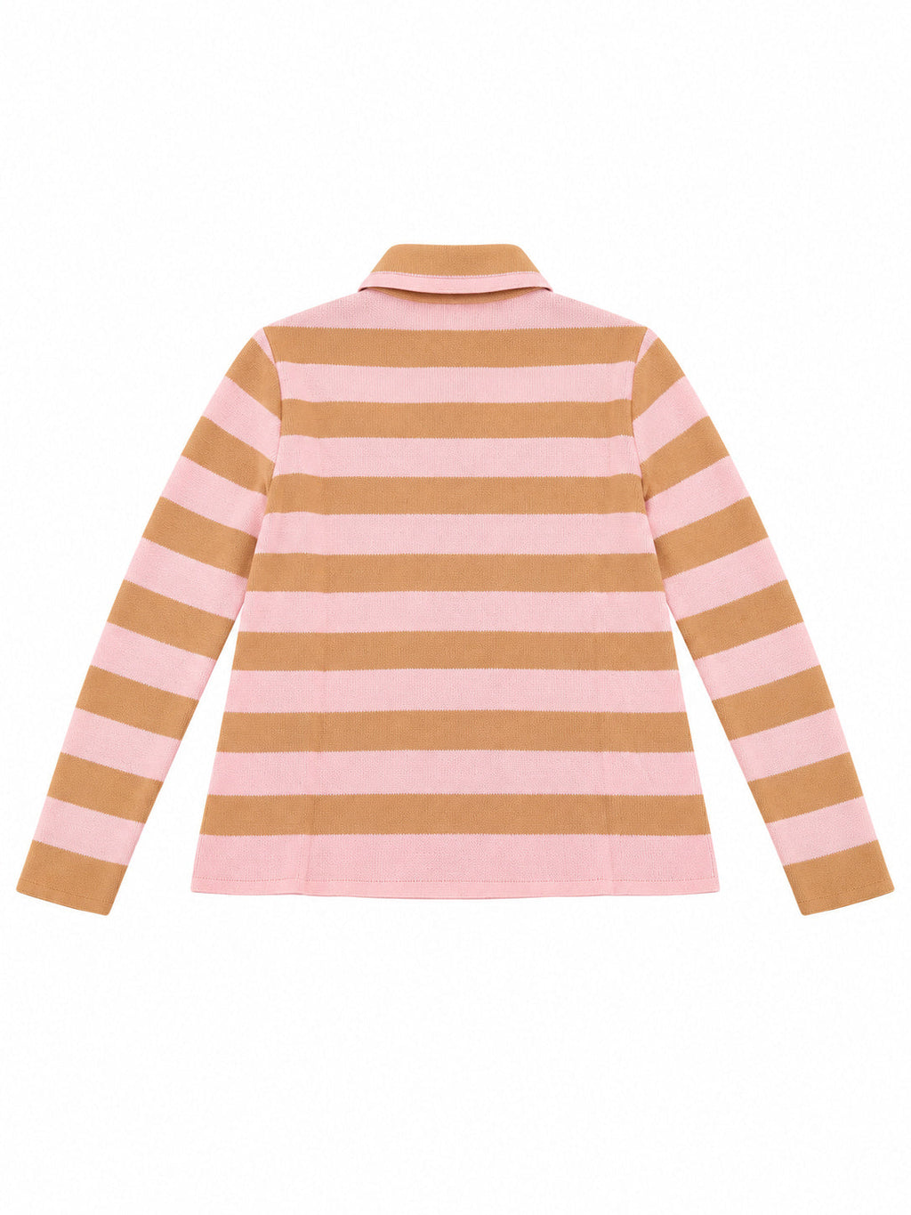 Giacca Doppio Petto a Righe rosa/cammello