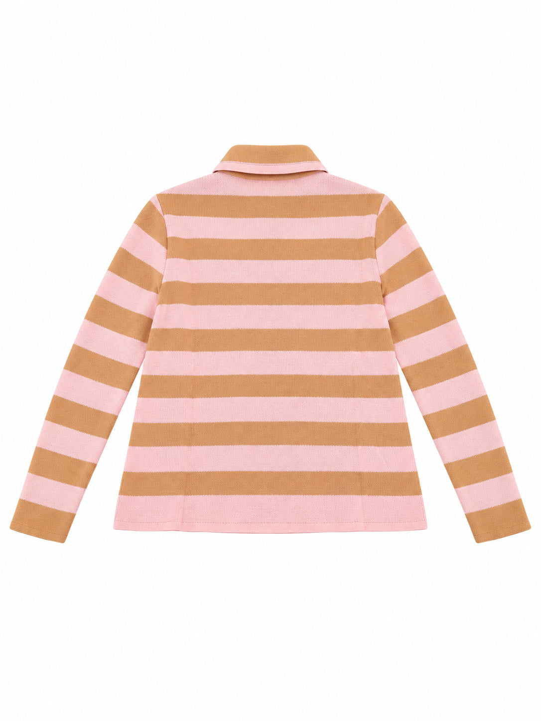 Giacca Doppio Petto a Righe rosa/cammello