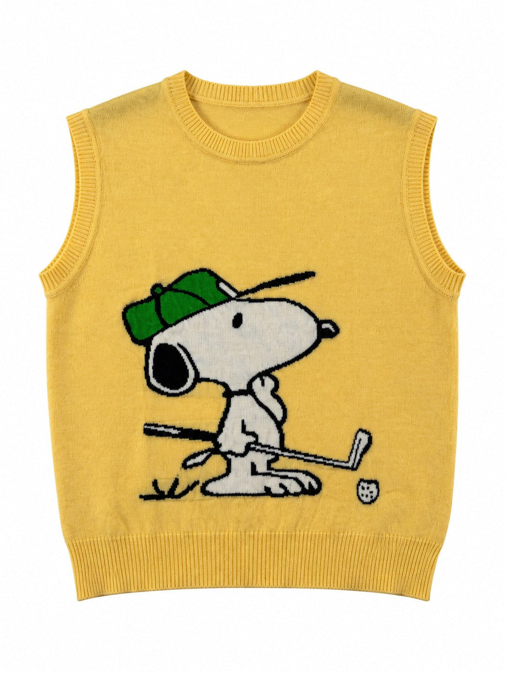 Gilet Snoopy Golf giallo — davanti