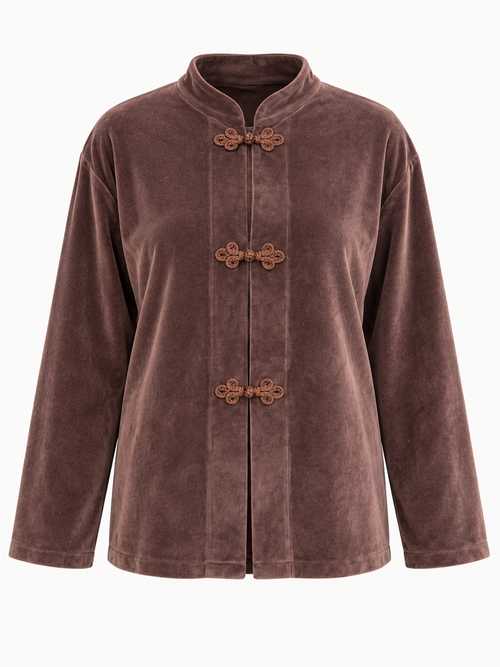 Kimono marrone con tre alamari, M/L