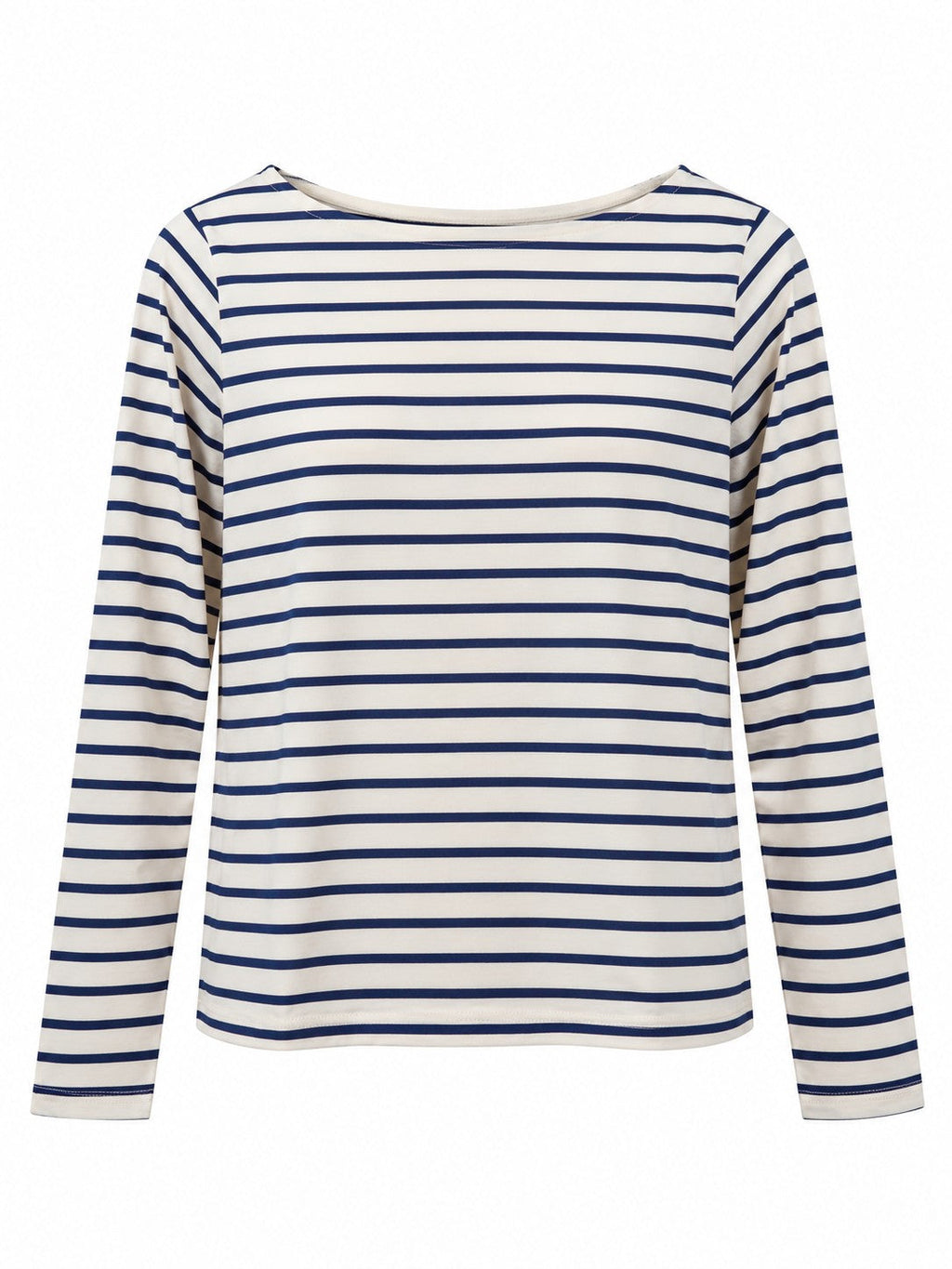 Maglia a righe con ricamo sul retro blu