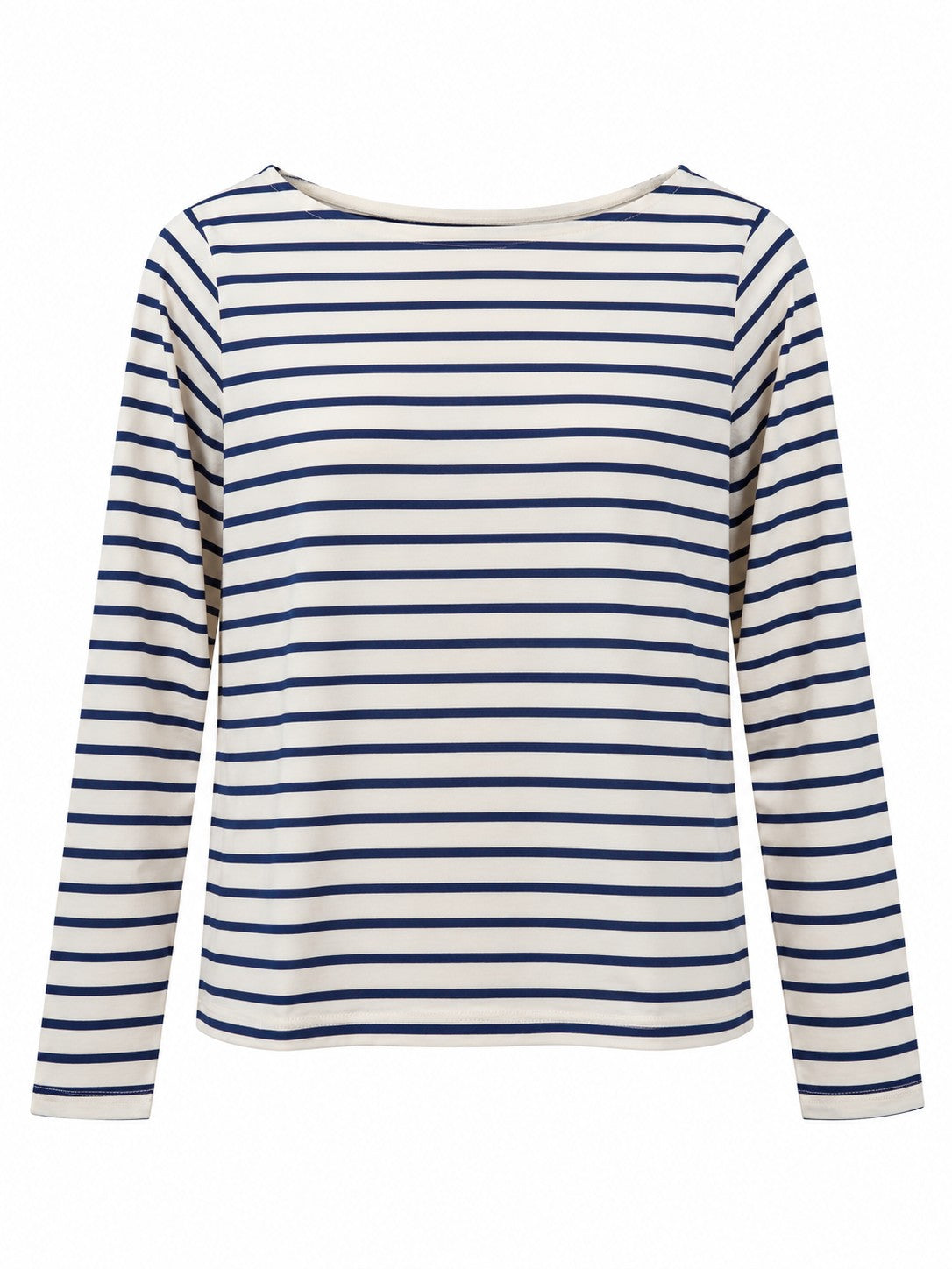 Maglia a righe con ricamo sul retro blu