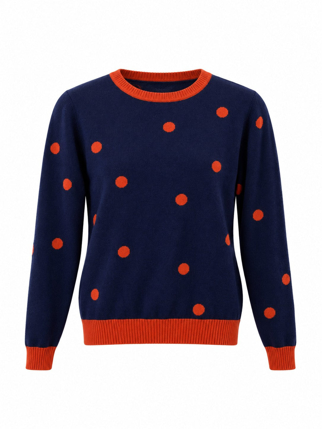 Maglioncino a Pois blu/arancione