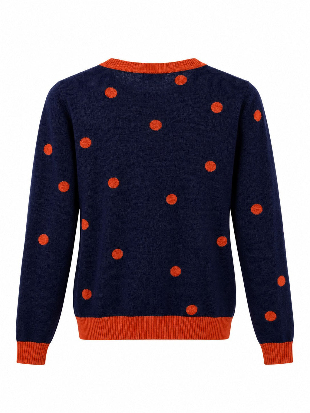 Maglioncino a Pois blu/arancione