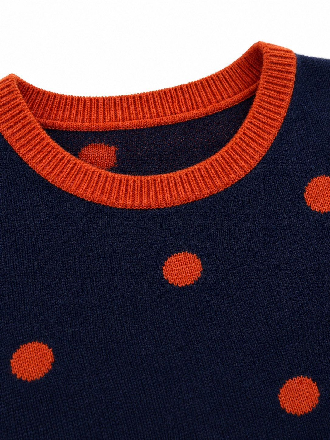 Maglioncino a Pois blu/arancione