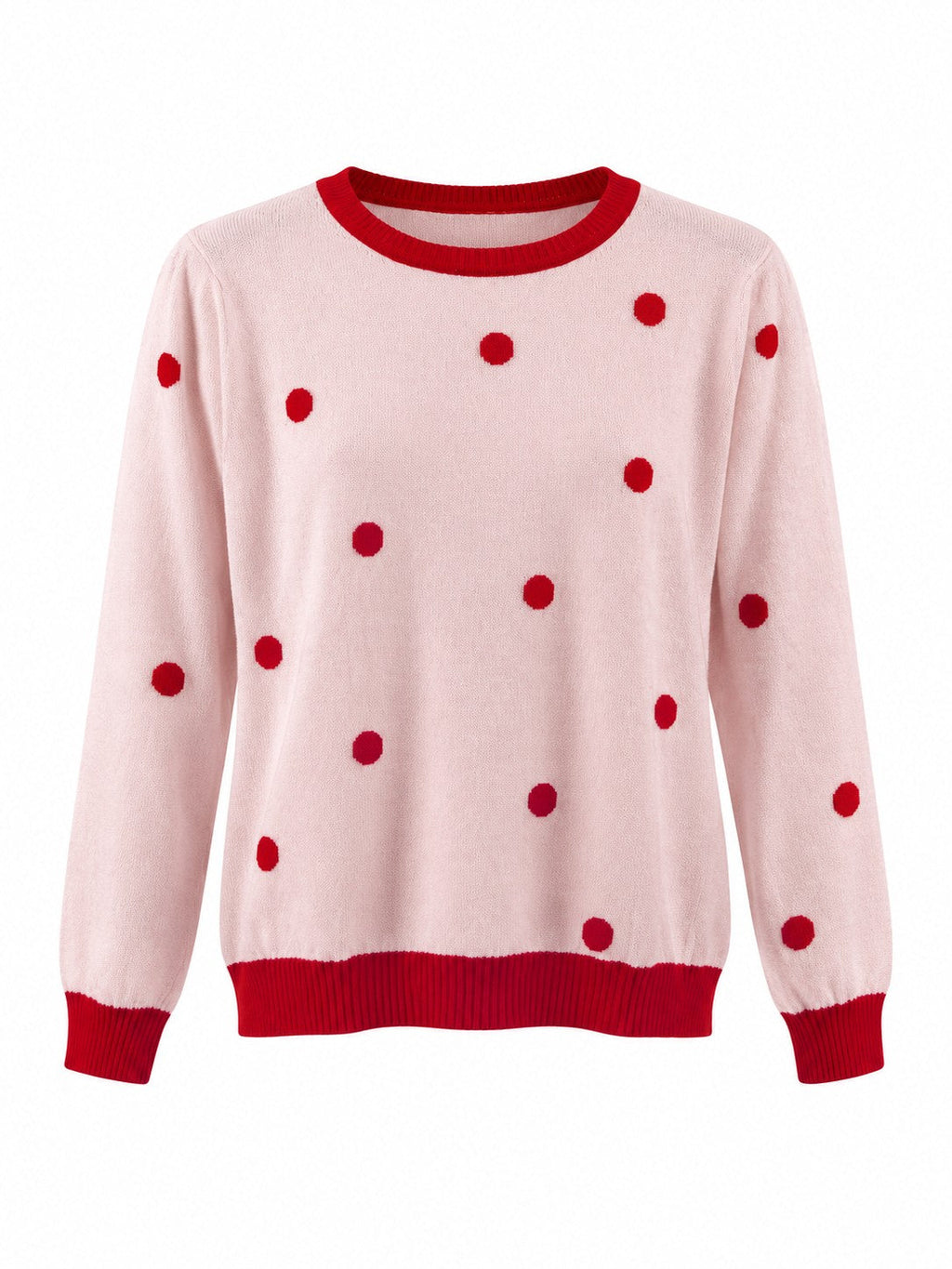 Maglioncino a Pois rosa/rosso