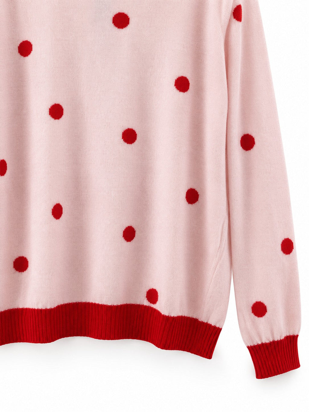 Maglioncino a Pois rosa/rosso