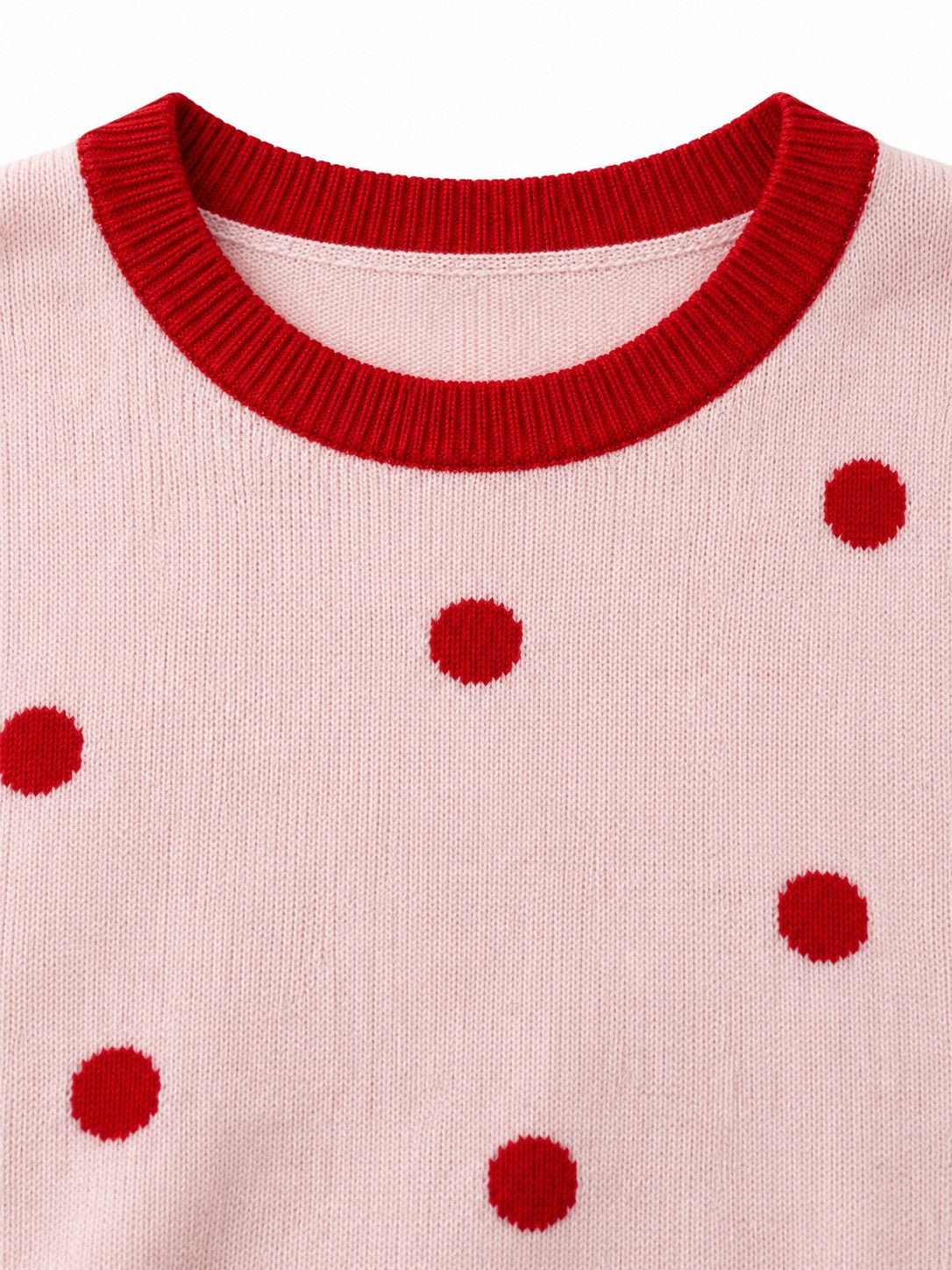 Maglioncino a Pois rosa/rosso