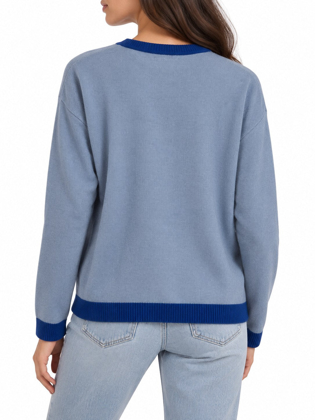 Maglione Snoopy Golf celeste/blu — indossato, retro