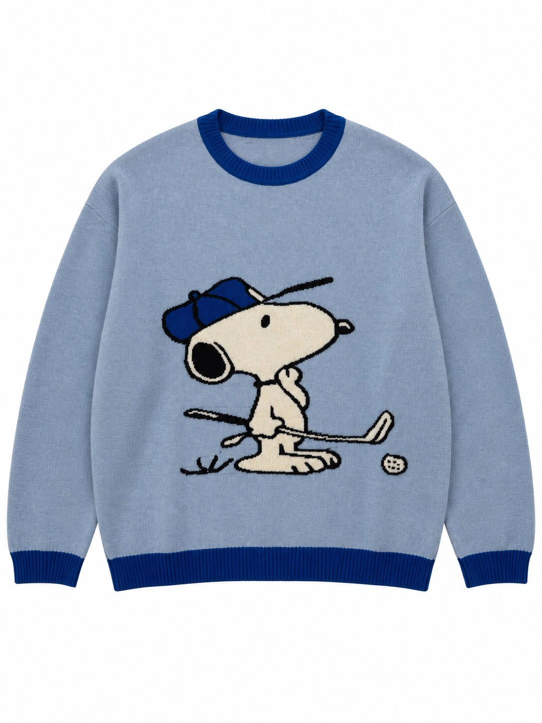 Maglione Snoopy Golf celeste/blu — davanti