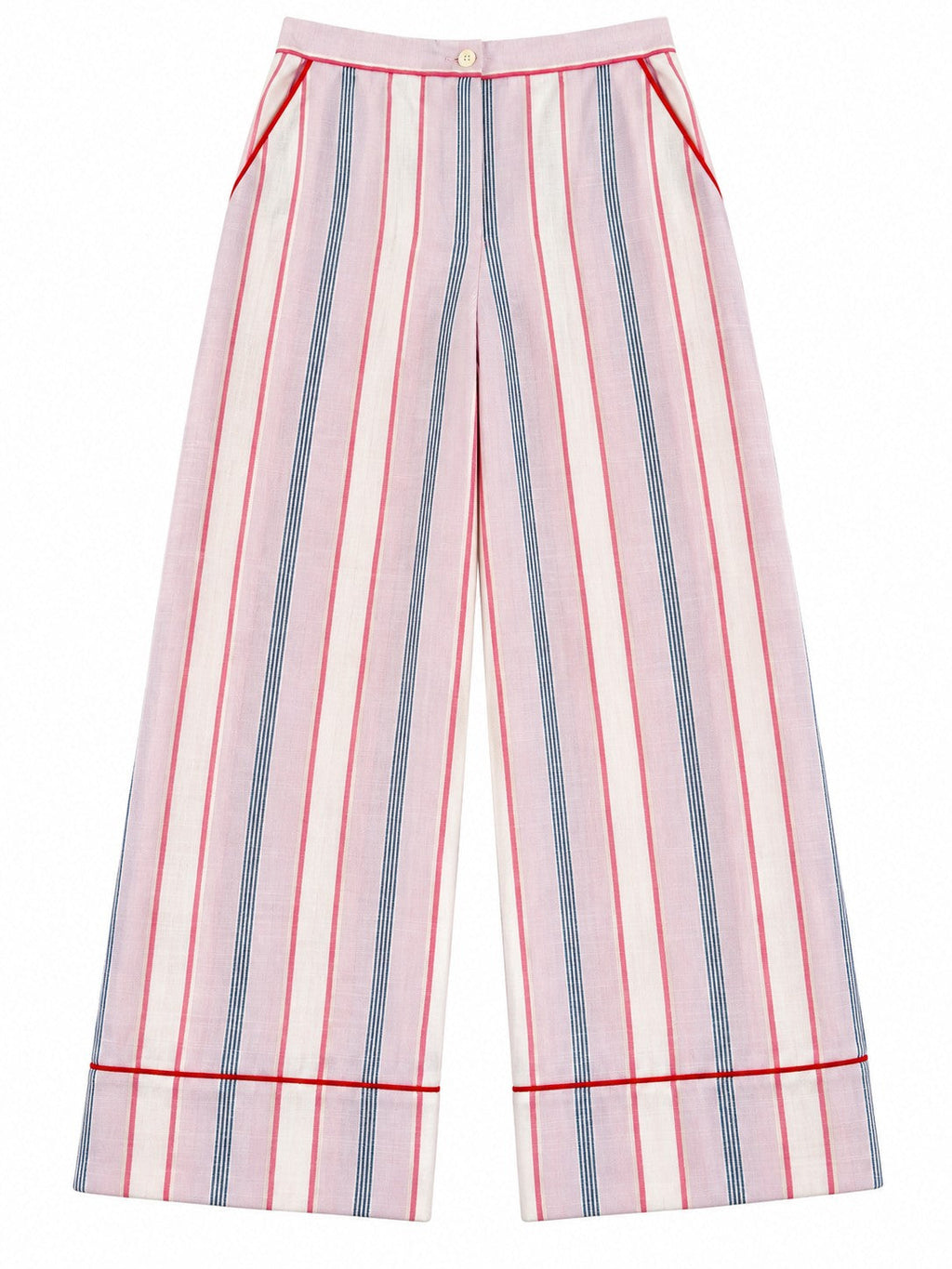 Pantalone a Righe Rosa