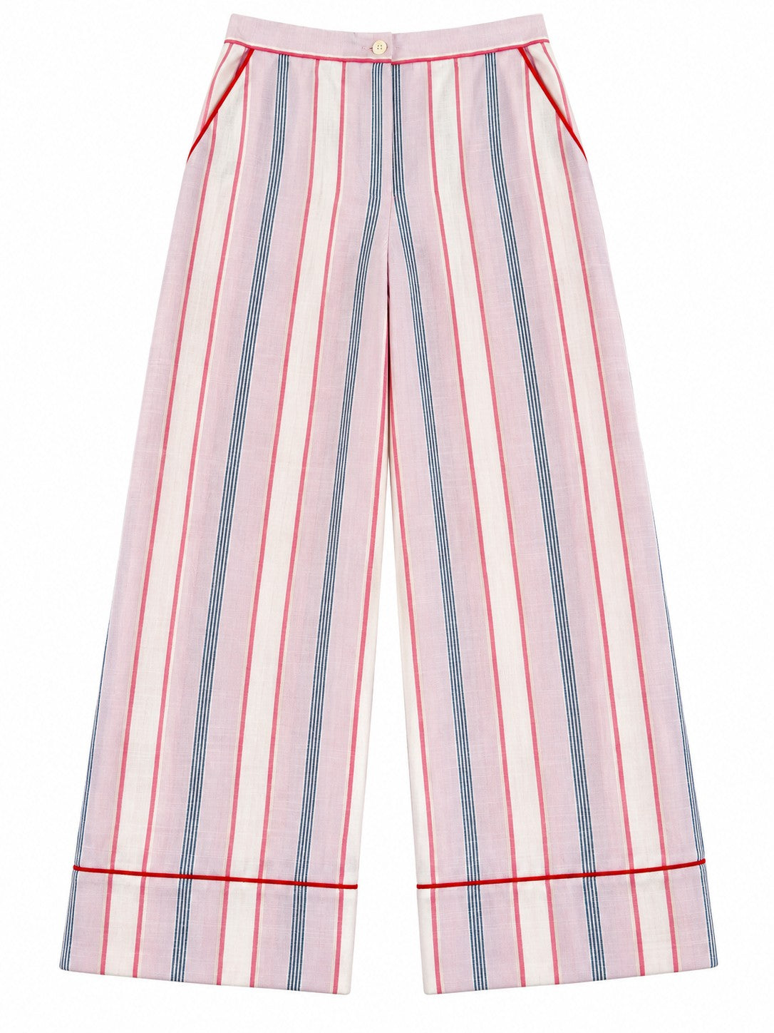 Pantalone a Righe Rosa