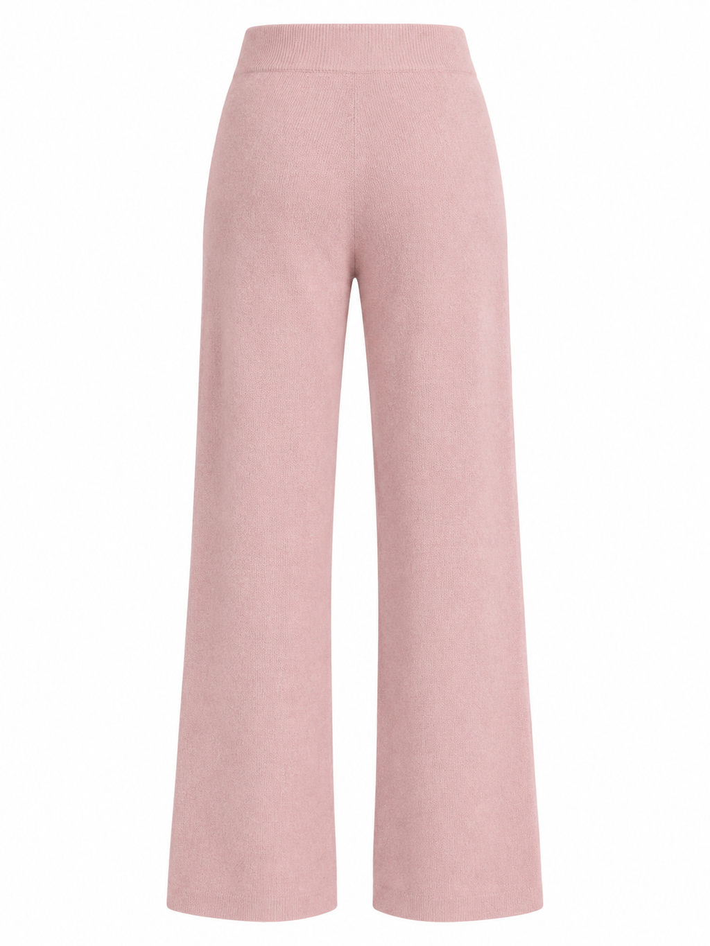 Pantalone in lana e cachemire rosa cipria