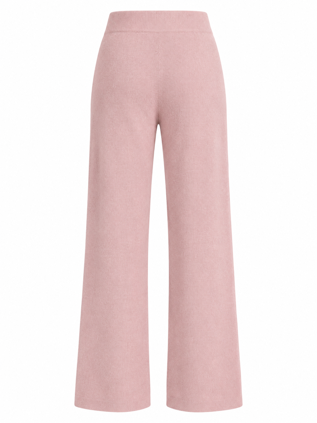 Pantalone in lana e cachemire rosa cipria