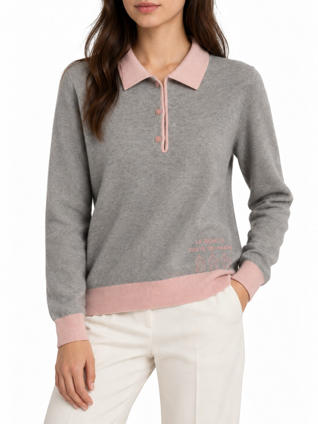 Le Polo del Forte grigio/rosa