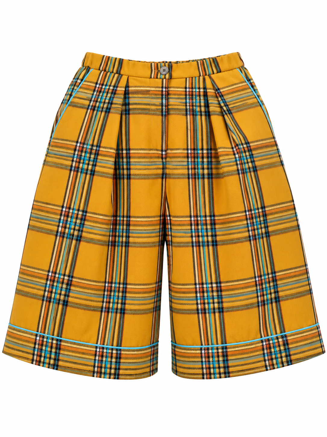 Bermuda scozzese giallo davanti