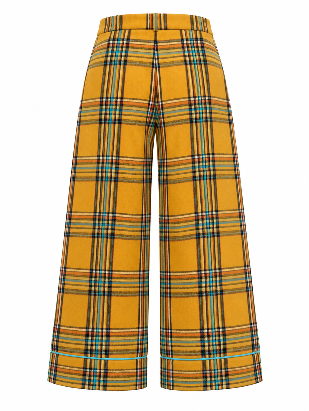 Pantalone scozzese giallo dietro