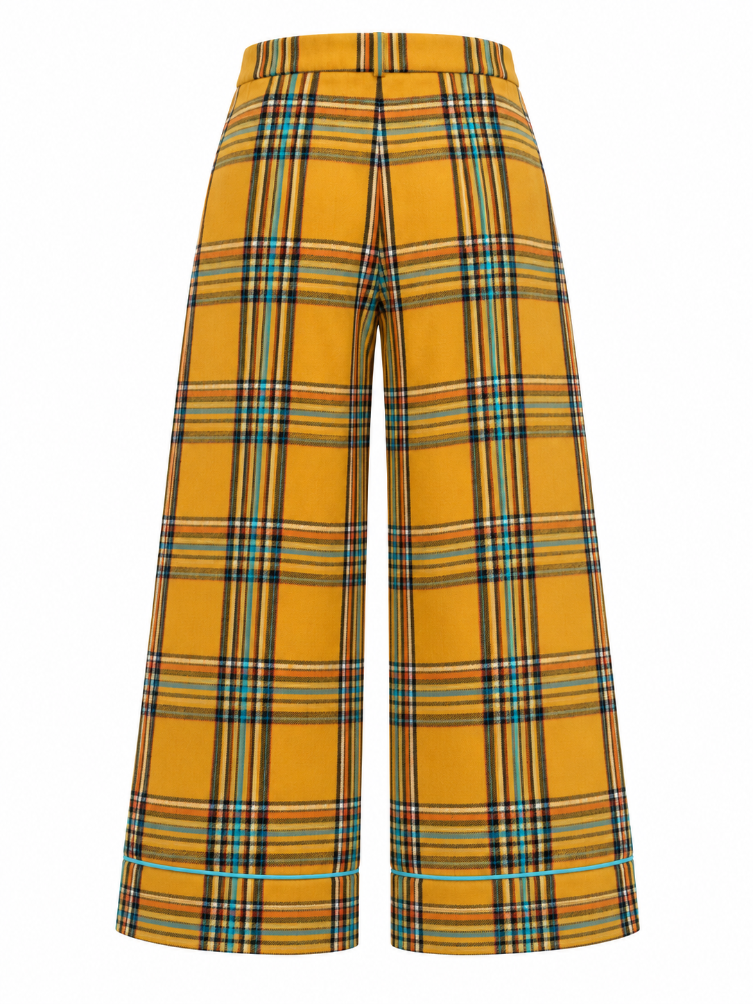 Pantalone scozzese giallo dietro