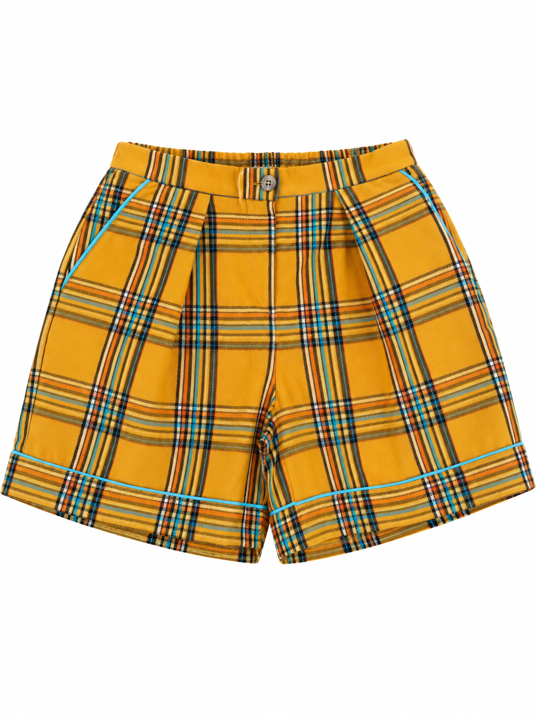 Pantaloncino scozzese giallo davanti