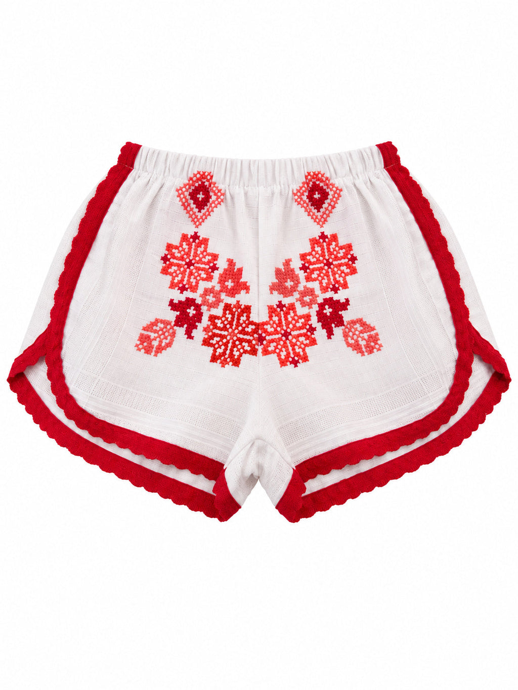 Shorts Ricamo Rosso