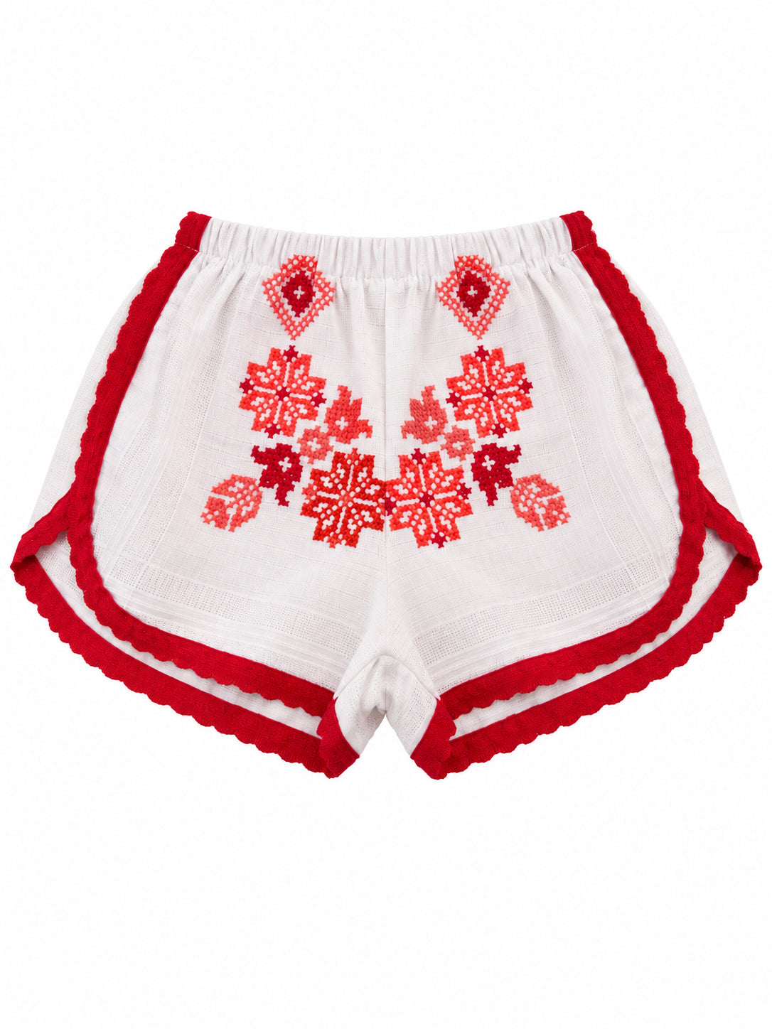 Shorts Ricamo Rosso