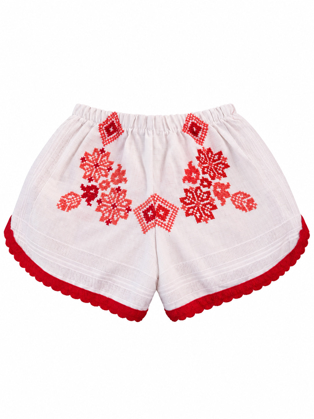 Shorts Ricamo Rosso