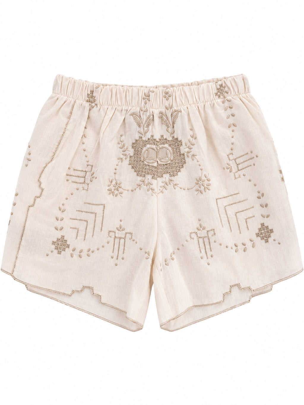 Shorts Ricamo Tortora