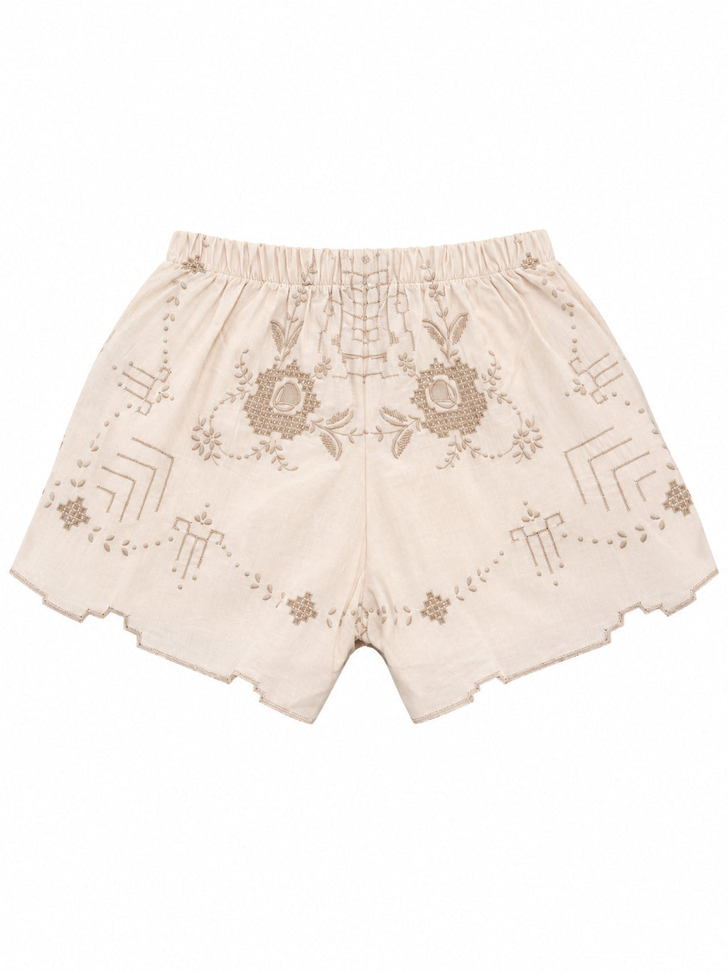 Shorts Ricamo Tortora