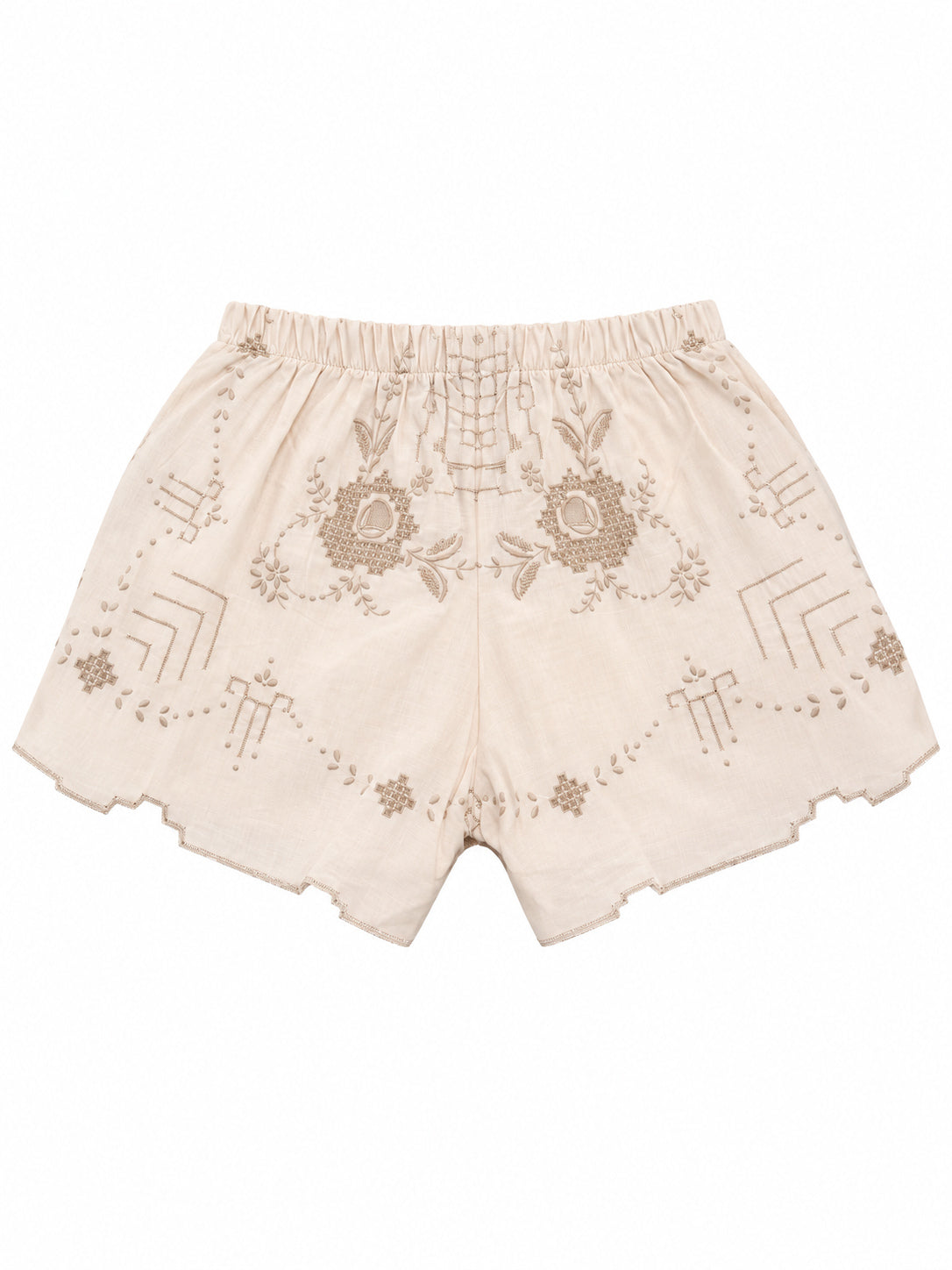 Shorts Ricamo Tortora