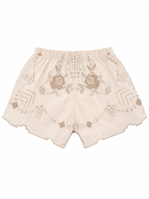 Shorts Ricamo Tortora